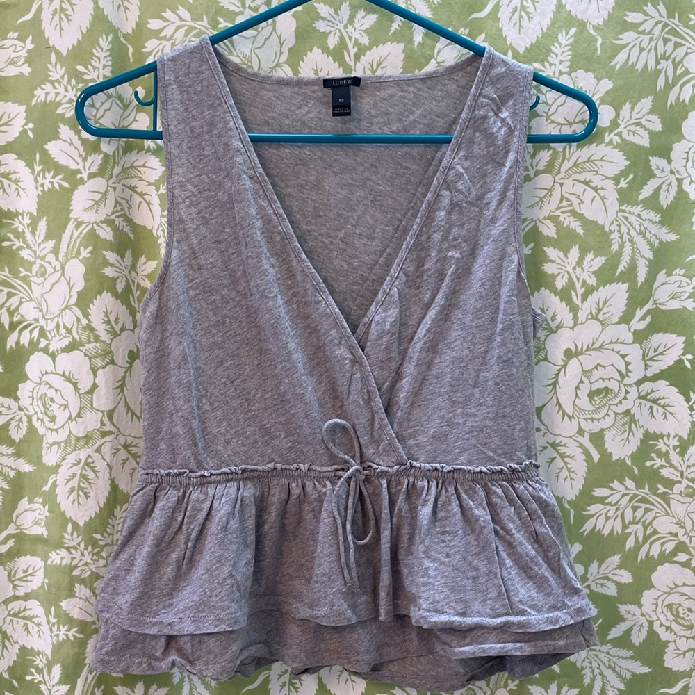 J. Crew Crossover Peplum Top